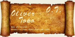 Oliver Topo vizit kartica
